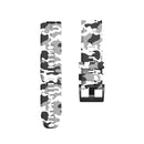 For Garmin Fenix 7 Camouflage Silicone Watch Band(White)