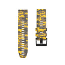 For Garmin Fenix 7 Camouflage Silicone Watch Band(Yellow)