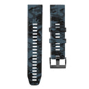 For Garmin Fenix 7 Camouflage Silicone Watch Band(Blue)