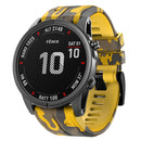 For Garmin Fenix 7X Camouflage Silicone Watch Band(Yellow)