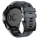 For Garmin Fenix 7X Camouflage Silicone Watch Band(Digital)