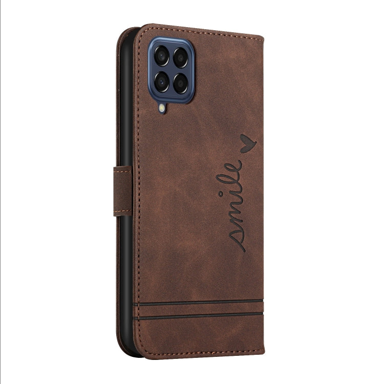 For Samsung Galaxy M33 Retro Skin Feel Horizontal Flip Leather Phone Case(Coffee)