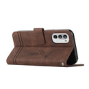 For Motorola Moto G52 Retro Skin Feel Horizontal Flip Leather Phone Case(Coffee)