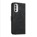 For Motorola Moto G52 Retro Skin Feel Horizontal Flip Leather Phone Case(Black)