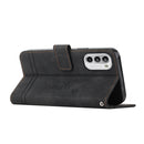 For Motorola Moto G52 Retro Skin Feel Horizontal Flip Leather Phone Case(Black)
