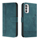 For Motorola Moto G52 Retro Skin Feel Horizontal Flip Leather Phone Case(Army Green)