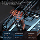 SC01 65W QC3.0 + PD Dual Ports Car Charger with Voltage Display(Black)