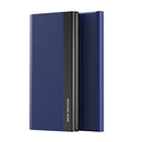 For Xiaomi 12 Lite Side Electroplated Magnetic Leather Phone Case with Holder(Blue)