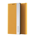 For Xiaomi 12 Lite Side Electroplated Magnetic Leather Phone Case with Holder(Yellow)