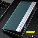 For Xiaomi 12 Lite Side Electroplated Magnetic Leather Phone Case with Holder(Green)
