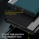 For Xiaomi 12 Lite Side Electroplated Magnetic Leather Phone Case with Holder(Blue)