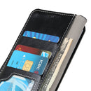 For iPhone SE 2022 / SE 2020 Vintage Crazy Horse PU + + Left and Right Leather Case with Photo Frame & Bracket & Front and Back Buckle(Black)