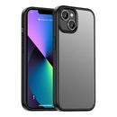 For iPhone 14 Plus Shadow Series Frosted Airbag Shockproof Phone Case (Black)