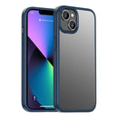 For iPhone 14 Plus Shadow Series Frosted Airbag Shockproof Phone Case (Blue)