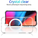 For iPhone 14 Magsafe Magnetic Four Corner Airbags Phone Case (Transparent)