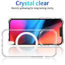 For iPhone 14 Pro Max Magsafe Magnetic Four Corner Airbags Phone Case (Transparent)