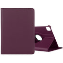 For iPad Pro 12.9 2022 / 2021 / 2020 Litchi Texture Horizontal Flip 360 Degrees Rotation Leather Tablet Case with Holder(Purple)