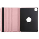 For iPad Pro 12.9 2022 / 2021 / 2020 Litchi Texture Horizontal Flip 360 Degrees Rotation Leather Tablet Case with Holder(Pink)