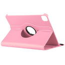 For iPad Pro 12.9 2022 / 2021 / 2020 Litchi Texture Horizontal Flip 360 Degrees Rotation Leather Tablet Case with Holder(Pink)