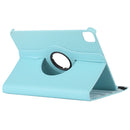 For iPad Pro 12.9 2022 / 2021 / 2020 Litchi Texture Horizontal Flip 360 Degrees Rotation Leather Tablet Case with Holder(Light Blue)