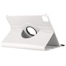 For iPad Pro 12.9 2022 / 2021 / 2020 Litchi Texture Horizontal Flip 360 Degrees Rotation Leather Tablet Case with Holder(White)