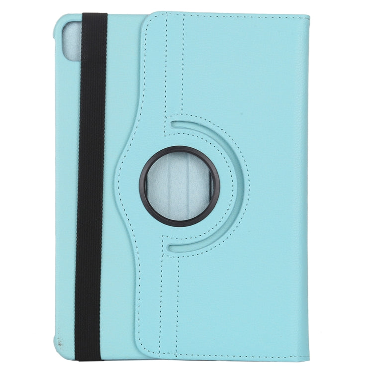 For iPad Pro 11 (2021) / (2020) / iPad Air 2020 10.9 Litchi Texture Horizontal Flip 360 Degrees Rotation Leather Tablet Case with Holder(Light Blue)