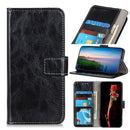 For Huawei P40 Lite / Nova 6 SE Vintage Crazy Horse Pattern PU + Left and Right Open with Photo Frame & Bracket & Positive and Negative Buckle(Black)