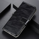 For Huawei P40 Lite / Nova 6 SE Vintage Crazy Horse Pattern PU + Left and Right Open with Photo Frame & Bracket & Positive and Negative Buckle(Black)
