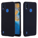 For ZTE Blade A51 2021 Pure Color Liquid Silicone Shockproof Full Coverage Phone Case(Black)