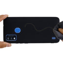 For ZTE Blade A51 2021 Pure Color Liquid Silicone Shockproof Full Coverage Phone Case(Black)