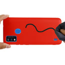 For ZTE Blade A51 2021 Pure Color Liquid Silicone Shockproof Full Coverage Phone Case(Red)