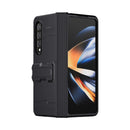 For Samsung Galaxy Z Fold4 King Kong All-round Anti-fall Phone Case with Holder(Black)