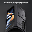For Samsung Galaxy Z Fold4 King Kong All-round Anti-fall Phone Case with Holder(Grey)