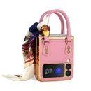 For Samsung Galaxy Z Flip3 5G GKK Handbag Design Leather + PC Phone Case(Pink)