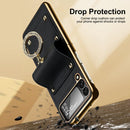 For Samsung Galaxy Z Flip4 5G GKK Colorful PU Phone Case with Ring Holder(Orange)