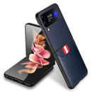 For Samsung Galaxy Z Flip4 5G GKK Litchi Texture Card Slot Phone Case(Blue)