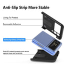 For Samsung Galaxy Z Flip4 5G GKK Litchi Texture Card Slot Phone Case(Blue)