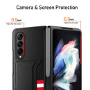 For Samsung Galaxy Z Fold4 5G GKK Litchi Texture Card Slot Phone Case(Red)