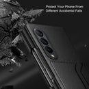 For Samsung Galaxy Z Fold4 5G GKK Litchi Texture Card Slot Phone Case(Brown)