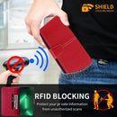 For Samsung Galaxy S22 Ultra 5G Litchi RFID Leather Phone Case(Red)