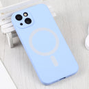 For iPhone 14 Liquid Silicone Magsafe Phone Case (Light Blue)