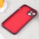 For iPhone 14 Liquid Silicone Magsafe Phone Case (Wine Red)