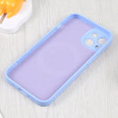 For iPhone 14 Plus Liquid Silicone Magsafe Phone Case (Light Blue)