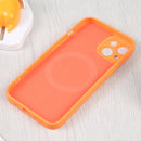 For iPhone 14 Plus Liquid Silicone Magsafe Phone Case (Orange)
