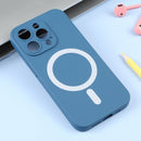 Liquid Silicone Magsafe Phone Case For iPhone 14 Pro(Blue)