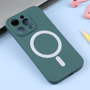Liquid Silicone Magsafe Phone Case For iPhone 14 Pro(Dark Green)