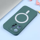 Liquid Silicone Magsafe Phone Case For iPhone 14 Pro(Dark Green)