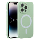 For iPhone 14 Pro Liquid Silicone Magsafe Phone Case (Green)