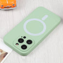 For iPhone 14 Pro Liquid Silicone Magsafe Phone Case (Green)
