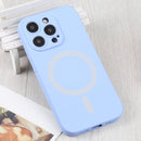 For iPhone 14 Pro Liquid Silicone Magsafe Phone Case (Light Blue)